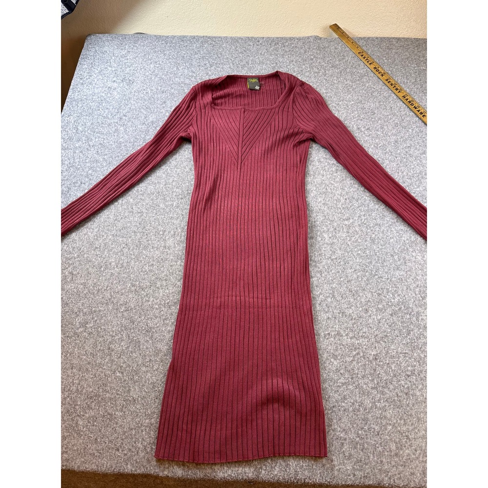 Taylor Dresses Women's Taylor Ribbed Sweater Dress, CONGAC, Medium